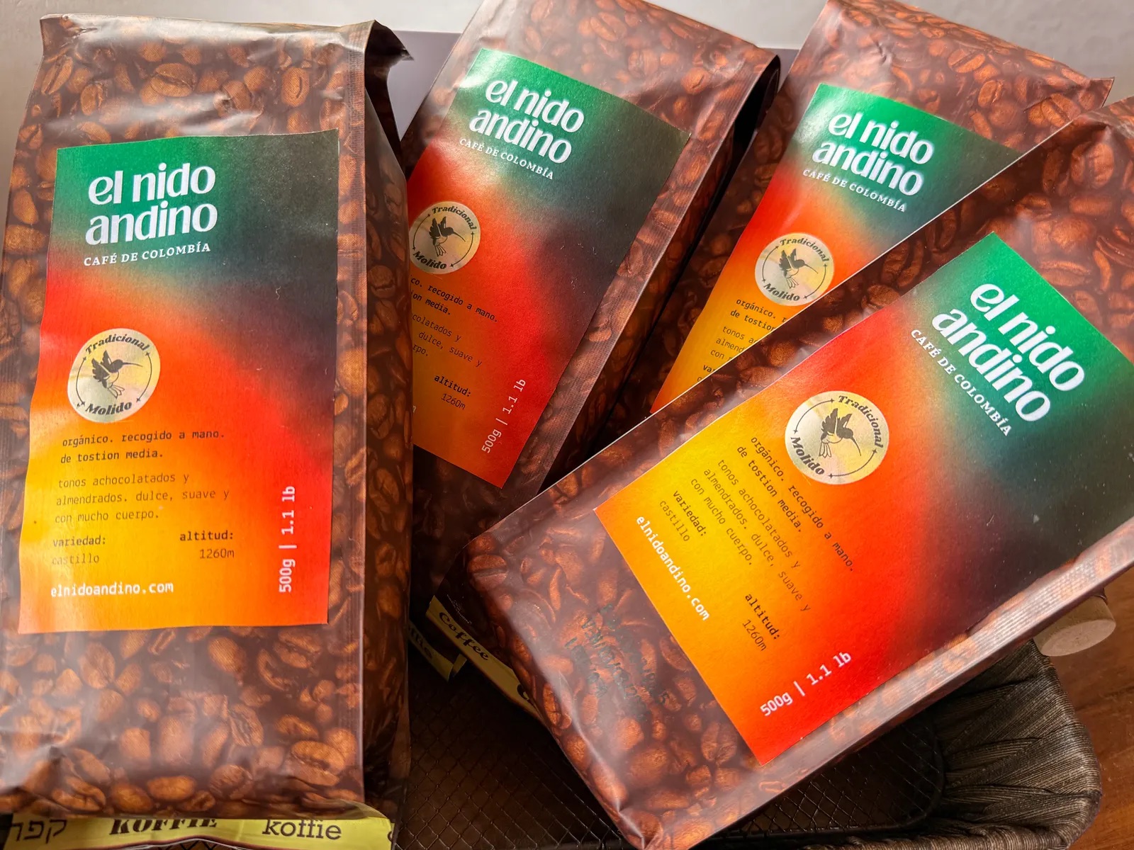 Café El Nido Andino — bolsas de café de Colombia